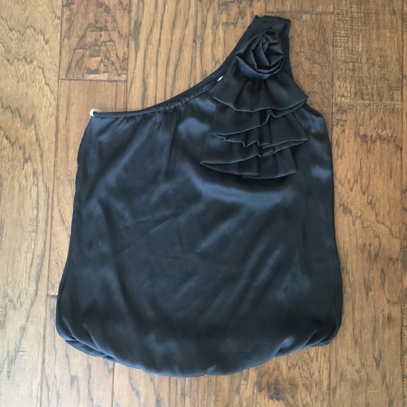 One Shoulder Silk Top - Picture 1 of 3